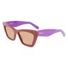 Ferragamo Brown Acetate Sunglasses In Brown