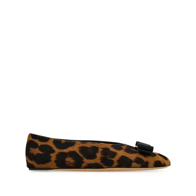 Ferragamo Brown Ballet Flats Women