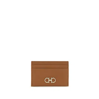 Ferragamo Brown Calf Leather Bos Taurus Wallet