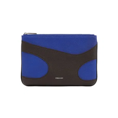 Ferragamo Logo-print Cut Out Smartphone Case In Grey