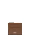 Ferragamo Brown Calf Leather Wallet With Refined Finish In Brown