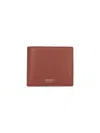 Ferragamo Brown Calfskin Leather Wallet With Embossed Logo In Brown