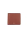 Ferragamo Brown Calfskin Leather Wallet With Embossed Logo In Brown