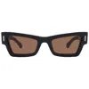 Ferragamo Brown Cat Eye Ladies Sunglasses Sf2006s 001 53 In Black