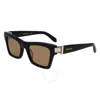 Ferragamo Brown Cat Eye Ladies Sunglasses Sf2013s 011 52