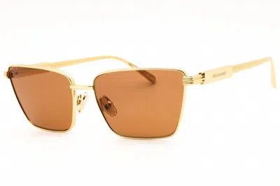 Ferragamo Brown Cat Eye Ladies Sunglasses Sf331s 745 59