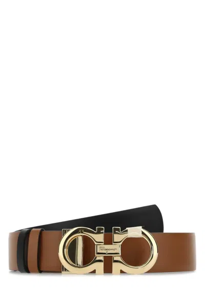 Ferragamo Brown Cut To Size Reversible Solid Belt