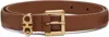 Ferragamo Brown Fixed Gancini Belt In Brown