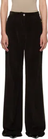 Ferragamo Sport Cotton-blend Flared Pants In Brown