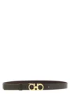 Ferragamo Adjustable Gancini Reversible Belt In Brown