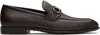 Ferragamo Foster Gancini Ornament Leather Loafers In Brown