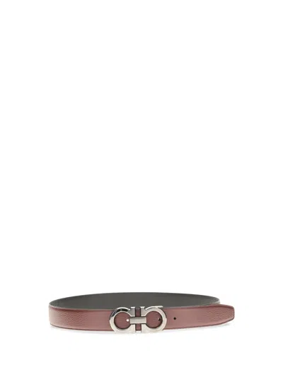 Ferragamo Brown Gancini Reversible Belt