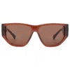Ferragamo Brown Geometric Unisex Sunglasses Sf1077s 232 56 In Brown