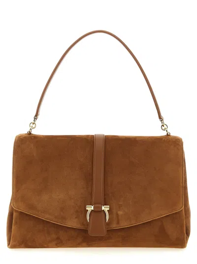 FERRAGAMO FERRAGAMO BROWN GOATSKIN SHOULDER WOMEN'S BAG