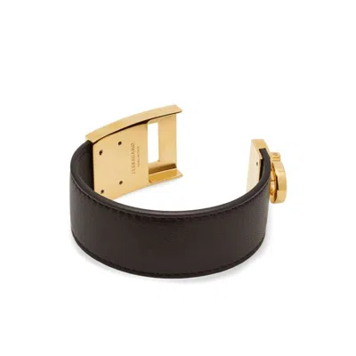 Ferragamo Brown Gold Bracelets In Brown/gold