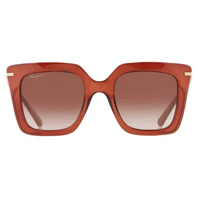 Ferragamo Brown Gradient Butterfly Ladies Sunglasses Sf1041s 232 51