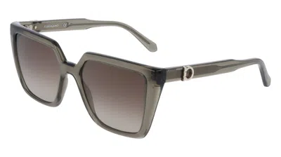 Ferragamo Brown Gradient Butterfly Ladies Sunglasses Sf2058se 320 54