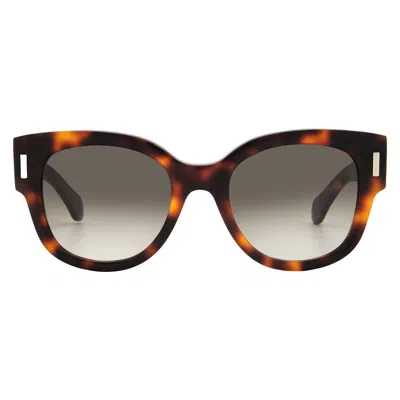Ferragamo Brown Gradient Oval Ladies Sunglasses Sf2007s 240 51 In Multi