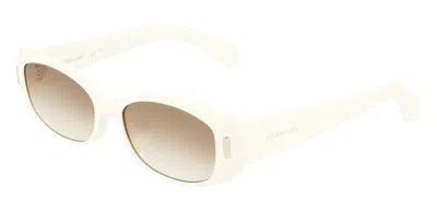 Ferragamo Brown Gradient Oval Ladies Sunglasses Sf2021slb 103 55