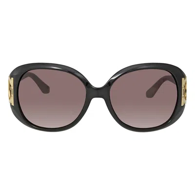 Ferragamo Brown Gradient Oval Sunglasses Sf668 001 57