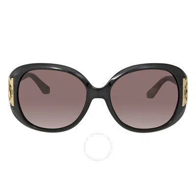 Ferragamo Brown Gradient Oval Sunglasses Sf668 001 57
