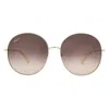 Ferragamo Brown Gradient Round Ladies Sunglasses Sf299s 703 60 In Multi