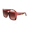 Ferragamo Color-block Square Acetate Sunglasses In Brown