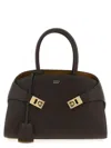 Ferragamo Brown Hug Bicolor Satchel In Brown