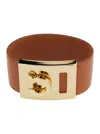 Ferragamo 'hug' Brown Bracelet With Gancini Detail In Brown