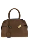 Ferragamo Brown Hug Satchel Bag In Brown