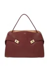 Ferragamo Medium Hug Soft Leather Shoulder Bag In Brown