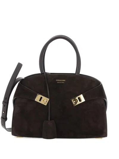 Ferragamo Brown Hug Small Satchel
