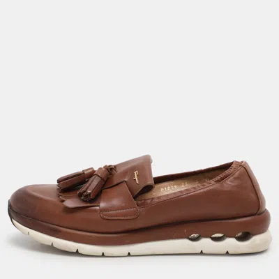 Ferragamo Brown Leather Loafers