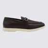 Ferragamo Gancini Decorative Loafers In Brown