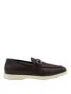 Ferragamo Gancini Decorative Loafers In Marrón
