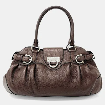 Pre-owned Ferragamo Brown Leather Tote Bag
