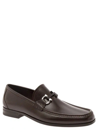 Ferragamo Grandioso2 Leather Loafers In Brown