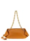 Ferragamo Small Folded Chain-strap Shoulder Bag In Brown