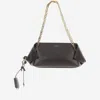 Ferragamo Folded Leather Shoulder Bag In Brown