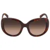 Ferragamo Brown Oval Ladies Sunglasses Sf727s 214 53 In Brown