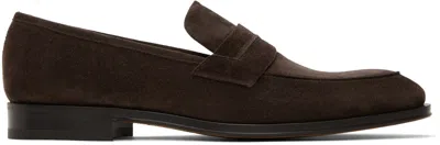 Ferragamo Brown Penny Loafers In T.moro