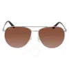 Ferragamo Brown Pilot Sunglasses Sf157s 045 60