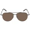 Ferragamo Brown Pilot Unisex Sunglasses Sf226s 021 58 In Black