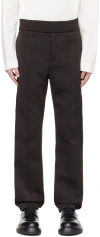 Ferragamo Brown Pinched Seam Trousers In 1574/274 Expresso