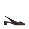 Ferragamo Rivada 30 Croc-embossed Slingback Pumps