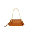 Ferragamo Small Folded Chain-strap Shoulder Bag In Brown