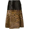 Ferragamo Animal Print Midi Skirt