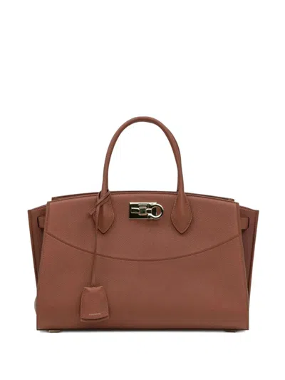 Ferragamo Brown Studio Tote