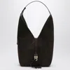 Ferragamo Medium V-shaped Hobo Bag In Black