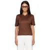 Ferragamo Silk T-shirt In Brown